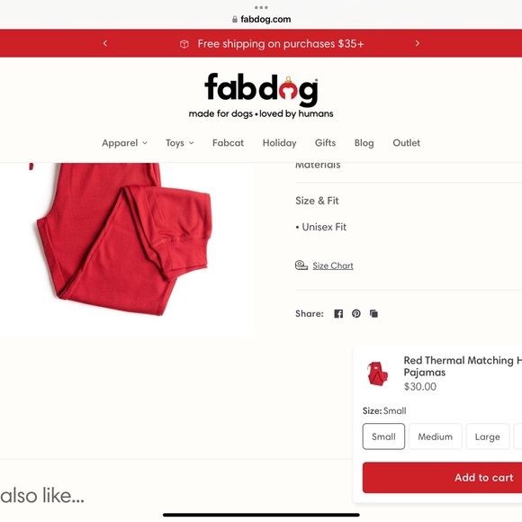 Unisex Fab Dog Thermal Pajama Bottoms or Joggers Loungewear - Picture 4 of 5